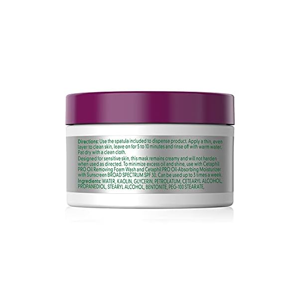 Clay-Mask-by-Cetaphil-Pro-Dermacontrol-Purifying-Clay-Face-Mask-with-Bentonite-Clay-for-Blackheads-and-Pores-Designed-for-Oily-Sensitive-Skin-3-oz Cetaphil Clay Mask, DermaControl Purifying Clay Face Mask with Bentonite Clay for Blackheads and Pores, Designed for Oily, Sensitive Skin, 3 Oz