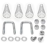 1900-2-1600 Replacement Safety Chain U-Bolt Kit Fit for B&W Gooseneck Hitchb Connection for Gooseneck Trailer Safety Chains