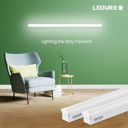 Image of LEDURE 36W Comet Batten : Energy-Efficient 36W Tubelight| Internal Driver | 4ft LED tube light Ideal for Living Rooms, Bedrooms, Offices, Commercial, and Industrial Spaces (Cool White-Pack of 4)
