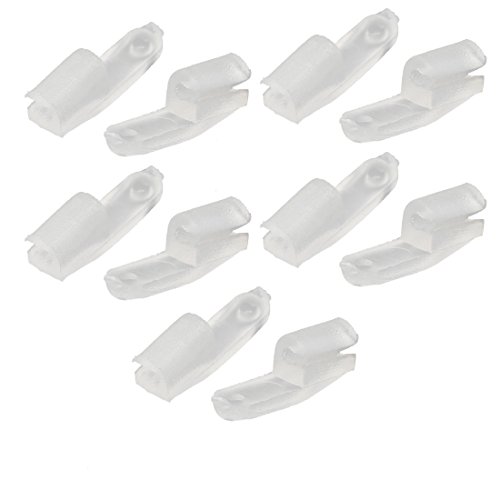 Aexit 10 Pcs Electrical equipment 1.2mm Dia 11mm Length L-Link Nylon Push Rod Connector for RC Airplane