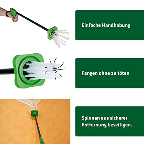 Spinnenfänger Gardigo mit 60 cm Stab für sicheres Fangen von Insekten