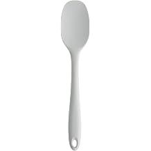 RSVP International Elas Favorite Silicone Spatula Spoon, White, 11" | BPA-Free Silicone | Mix Thick Batters, Scrape Sauces, Stir Pasta, More | Dishwasher Safe & Heat Resistant