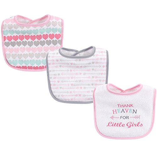 Image of Luvable Friends Unisex Baby Cotton Terry Drooler Bibs with Fiber Filling