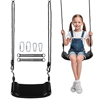 KIMIGO Schaukel Garten,Schaukelsitz,Höhenverstellbare Kinderschaukel Outdoor,Kinderschaukel Outdoor Indoor mit 2er Hängematte Gurte und 4er Karabinern,für Kinder Garten Indoor Camping
