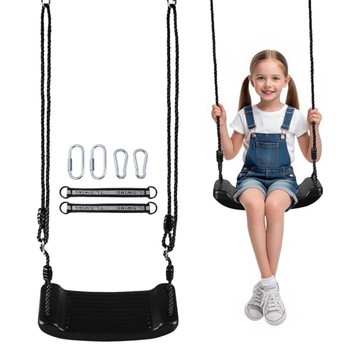 KIMIGO Altalena per Bambini,Altalena da Giardino per Bambinis,Altalene in Plastica con 2 Cinghie per Amaca e 4...