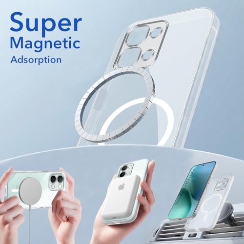 Image of Jkobi Lifetime Anti-Yellow MagSafe Compatible Clear Back Cover Case for Vivo iQOO Z11x 5G (Sleek Hard Crystal | Shockproof and Camera Protection)