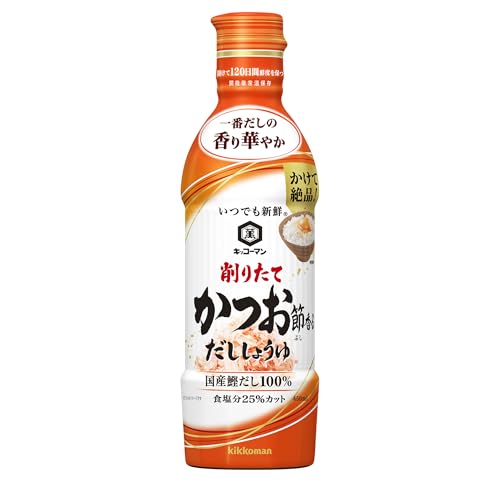 キッコーマン いつでも新鮮 削りたて鰹節香るしょうゆ 450ml×3本のサムネイル