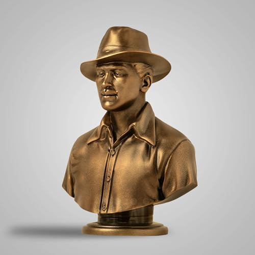 Image of SILAII Bhagat Singh Bust Sculpture (Antique Bronze, 5 Inch)