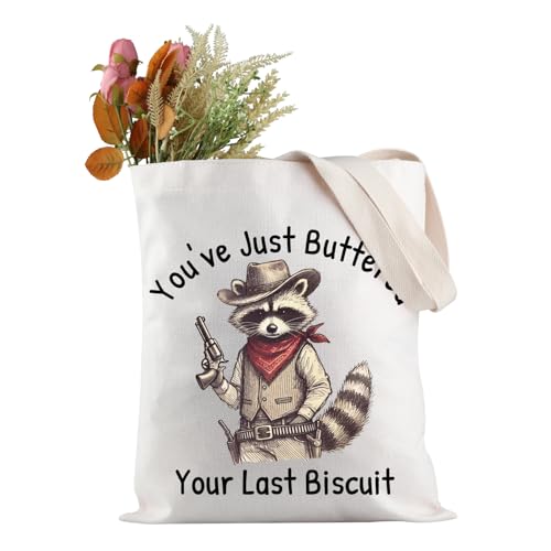 Sac fourre-tout drôle de raton laveur You've Just Buttered Your Last Biscuit
