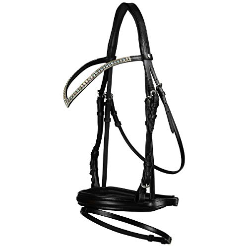 Bridon Norfolk Snaffle Horze Extra Full filet équestre noir grand cheval
