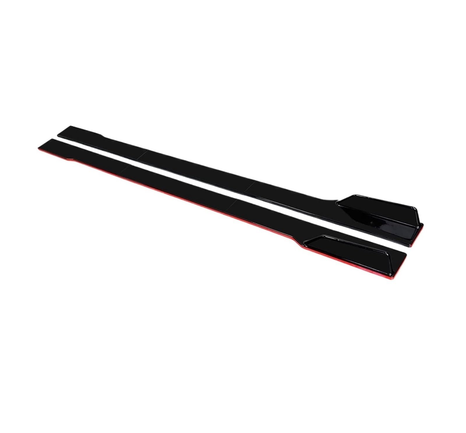 Faldón lateral de coche y alerón labio negro brillante de 78,7 pulgadas 8