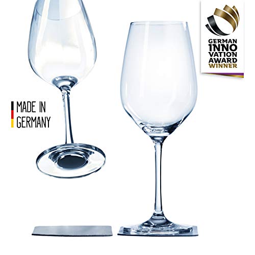 silwy 2 Magnetic Crystal Wine Glasses - Non Spill Drinkware for Boating