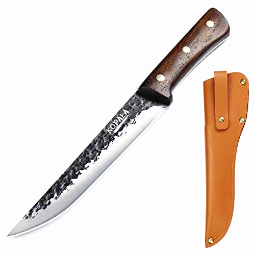 KOPALA Chef Knife Professional Boning knife Hand-forged Chef knife Cleaver Carbon Steel Knife with Sheath 7.5-inch
