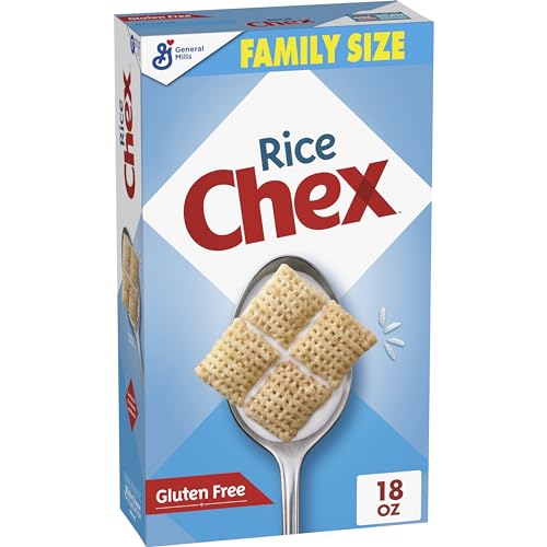 Rice Chex Gluten Free Breakfast Cereal, Homemade Chex Mix Ingredient, Family Size, 18 oz