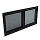 Wohnmobil Fenster, Fenster 550x260mm Horizontal Vertikal Schiebefenster mit Sichtschutz Insektennetzen Getöntes Gehärtetes Glas für Wohnmobilfenster Schiebefenster-Ersatz