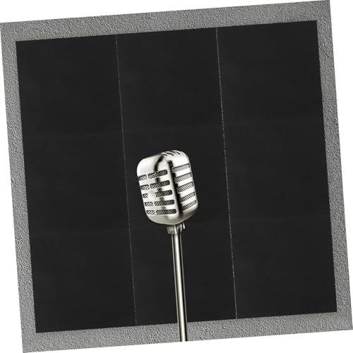 Abaodam 12 piezas paneles acústicos absorbentes de sonido, resistente al fuego, autoadhesivos, para estudio y oficina, paneles reductores de ruido durables de fibra de poliéster miniatura 7