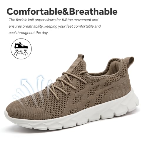 Image of Running Shoes for Men Gym Tennis Athletic Walking Shoes Non Slip Lightweight Breathable Sports Mesh Fashion Work Sneakers Casual Workout Trianer
