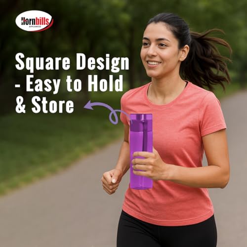 Image of HORNBILLS Aqua Fridge Water Bottle-900ml Each|Durable,Food Grade,Freezer Safe, Unbreakable|Ideal for Office,Gym,School,Travel Hiking Camping & Outdoor|Leak Proof & BPA Free| Everyday Hydration |Purple