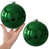 Emerald green 60 extra large christmas balls christmas tree decoration ornaments shatterproof hanging shiny balls for birthday holiday wedding decorations set of 2pcs  urban country home decor