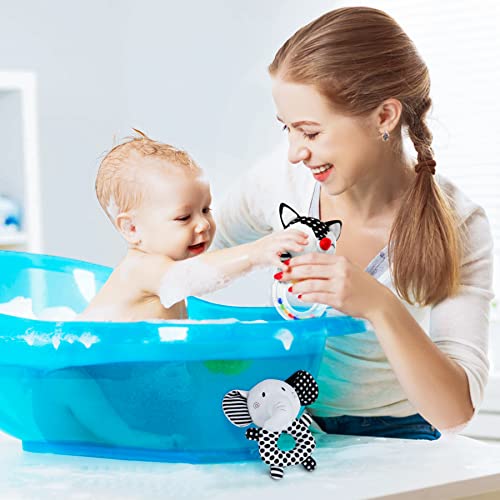 Fpvera Baby Rattles 0-6 Months: Soft Rattles For Babies 0-6 Months Newborn Sensory Toys, High Contrast Black And White Baby Toys 0-3 Months Plush Rattle Toy For Infant Boys Girls Shower Gift, 2Pcs #TOP5