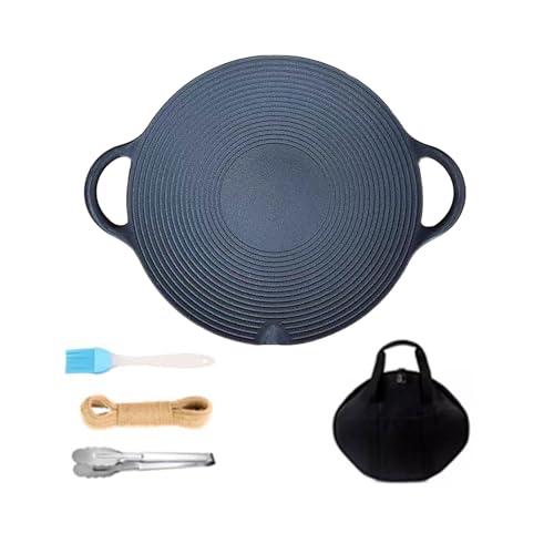 DIDILLX Iron Pans Set Cooking Pans Camping Frying Pans Outdoor BBQ Tool Grilling Plate Iron Pans Suitable for Outdoor Barbecues