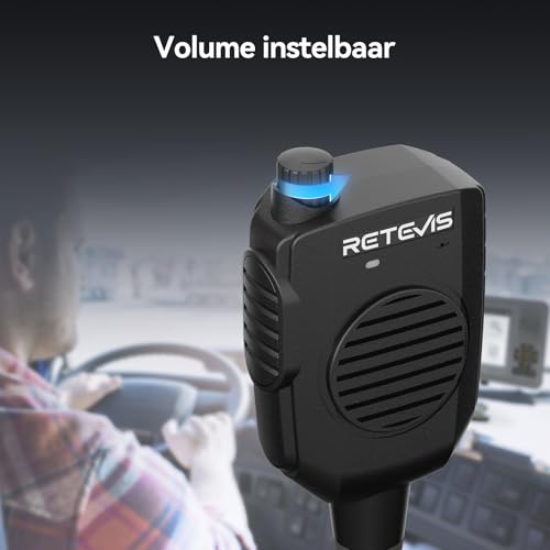 Retevis HA1UV Funkgerät Mikrofon mit Lautsprecher,IP54 Wasserdichtes Funkgerät mit Handmikrofon,Lautsprecher Mikrofon Kompatibel Ailunce NR40 HA2 HD2 RT29 NR630S RT648 NR630 RT87(1 Pack)