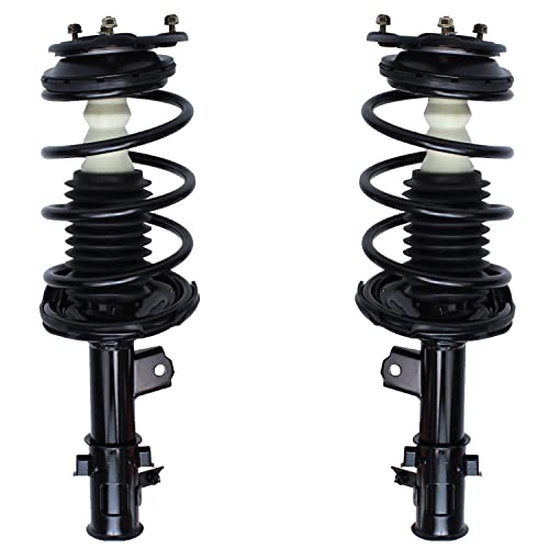 Image of Detroit Axle - Front 6pc Struts Shocks Kit for 2006-2011 Hyundai Accent Kia Rio Complete 2 Struts with Coil Spring 2 Sway Bar Links 2 Rear Shock Absorbers 2007 2008 2009 2010 Replacement Ready Strut
