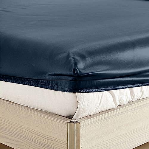 Image of Linenweves Bamboo Sheet Set 4 PC 100% Organic, Natural, Softest, 400 Thread Count Cooling Like Silk (Queen, Navy Blue)