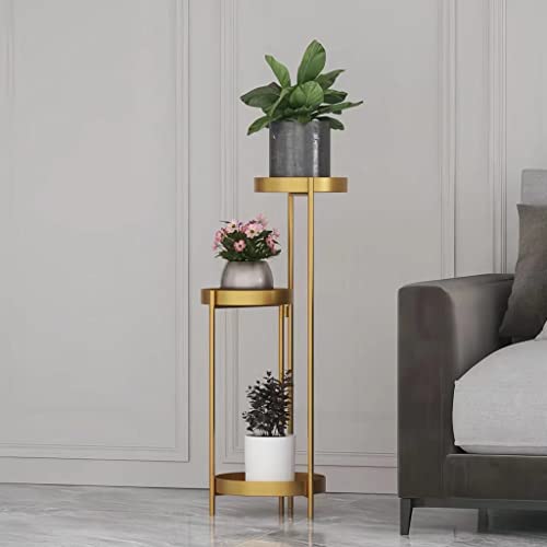 Support à plantes moderne 3 niveaux structure métallique hauteur 89 cm - 2