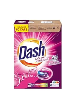 Dash® Color Fresh Caps 3 in 1 Confezione risparmio XXL Capsule I 60 lavaggi I per biancheria colorata I 3 in 1 Formula per freschezza, purezza e pulizia | 1,49 kg