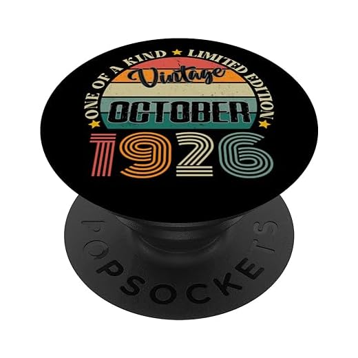 98 Años Vintage Octubre 1926 98 Cumpleaños Retro PopSockets PopGrip Intercambiable