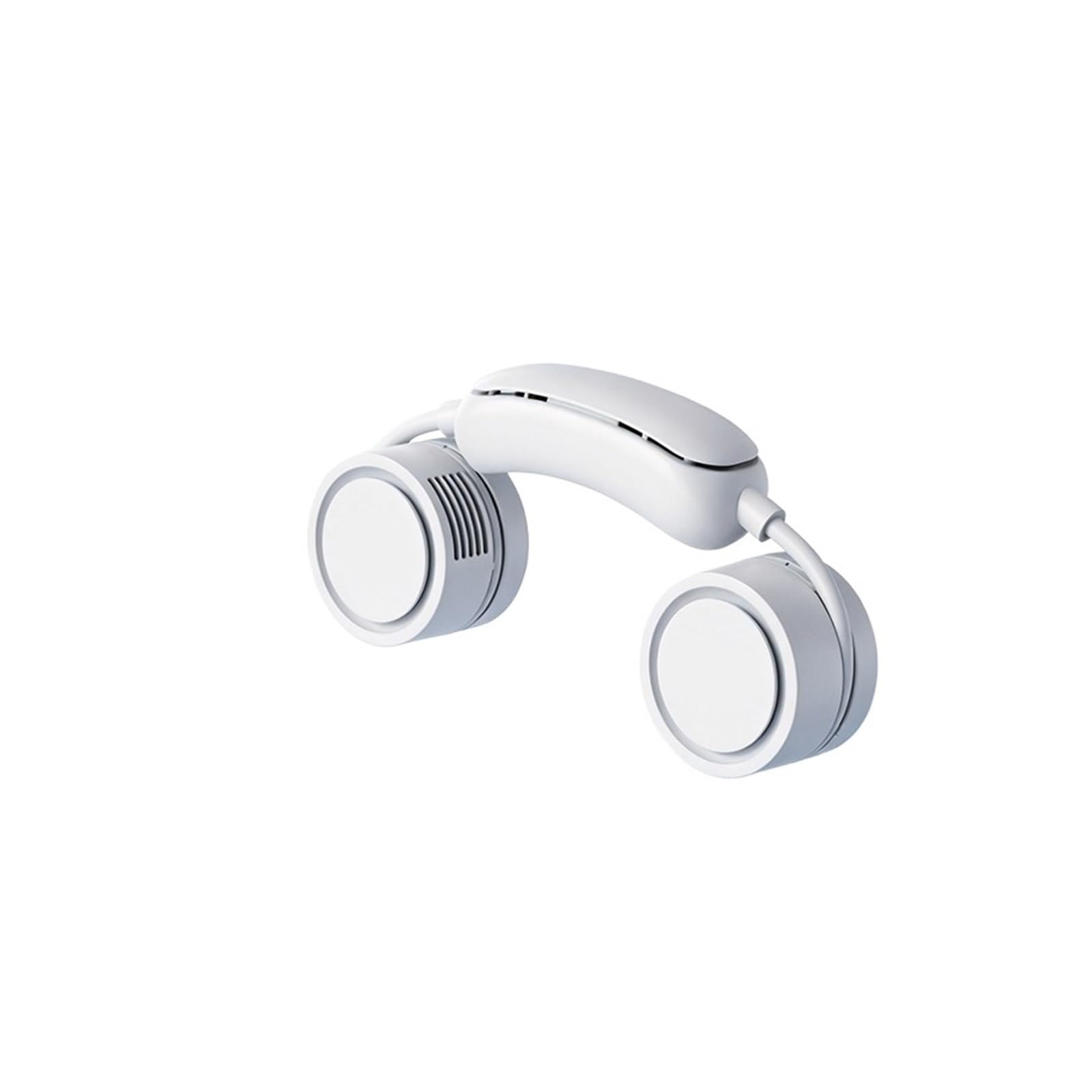 Ventilateur de cou portable blanc fraîcheur mains libres 3 vitesses compresse froide