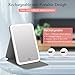 COSMIRROR Rechargeable Lighted Makeup Vanity Mirror with 3 Color Lighting, Light Up Mirror with Adjustable Stand, Touch Sensor Dimming, Portable Cosmetic Mirror