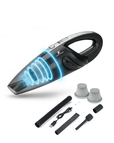 INDCAN IMPORT Car Vacuum Cleaner High Suction Handheld Auto Vacuum for Car Interior Detailing Cordless, Powerful & Lightweight Mini Vacuum for Cars, Trucks & SUVs