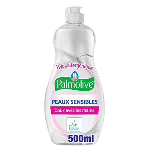 PALMOLIVE - Liquide Vaisselle Palmolive Peaux Sensibles Produit Dégraissant pour Une Vaisselle Étincelante Flacon, 500ml