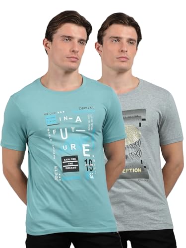 Image of Dollar Pack of 2 Cotton Printed Men Tshirt