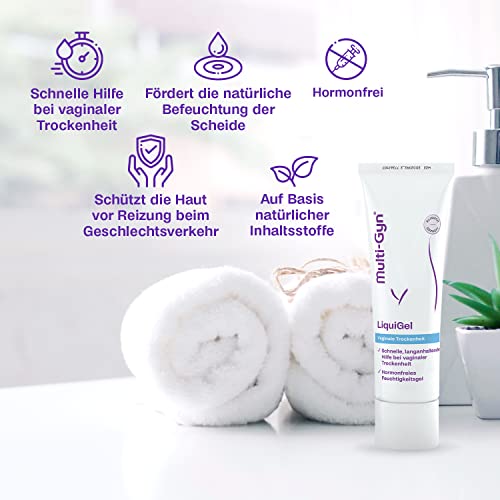 Multi-Gyn LiquiGel mit Applikator für sofortige Linderung –bei vaginaler Trockenheit, Schmerzen, Juckreiz oder Reizungen – Hormonfrei mit natürlichen Inhaltsstoffen - 50 ml