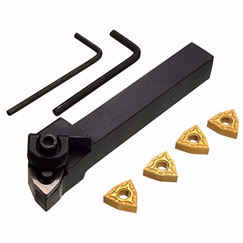 EsportsMJJ Wwlnr1616H08 (K08) Torno Herramienta De Torneado Barra Aburrida con 4Pcs Wnmg0804 Insertos