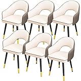 Stühle für das Wohnzimmer: Die gebogene Rückenlehne ist ergonomisch gestaltet. Komfortschwamm um Rahmen und Rücken, wodurch Sie sich entspannt fühlen, während Sie sich dagegen lehnen. Die dehnbare Rückenlehne schützt immer Ihren Rücken, auch wenn Sie lange sitzen, es gibt kein Ermüdungsgefühl.