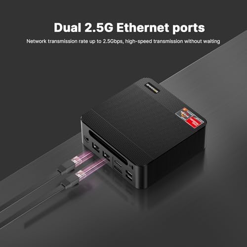 BOSGAME P4 Ultra Mini PC Gaming, Ryzen 7 7730U, 16GB RAM 1TB PCIe3.0 SSD - 4