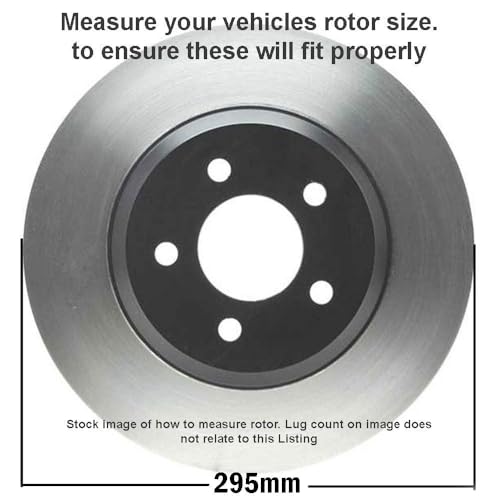 Image of Detroit Axle - 6pc Front Brake Kit for 2003-2009 Mercedes-Benz E320, 2006-2009 E350, Drilled and Slotted Disc Brake Rotors Ceramic Brakes Pads with Hardware Replacement : 11.61 inch inch Rotor