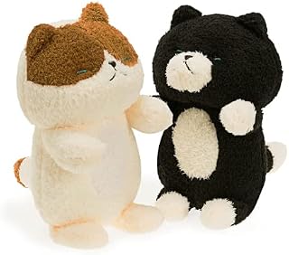 Shownicer Plushies, Kawaii Cat Plush Pillow 30cm*2PCS, Soft Toy, Stuffed Animals, Cuddly Toy, Kitty Doll Cuddle Cushion for Sleeping Sofa Bed, Creative Gift for Kids Girls Boys