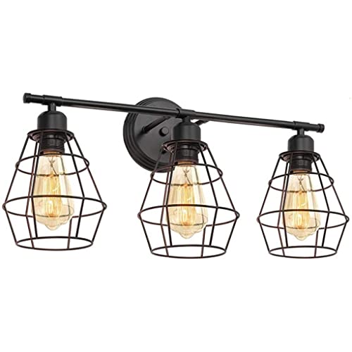 Applique murale cage noire industrielle pour éclairer efficacement un escalier sombre