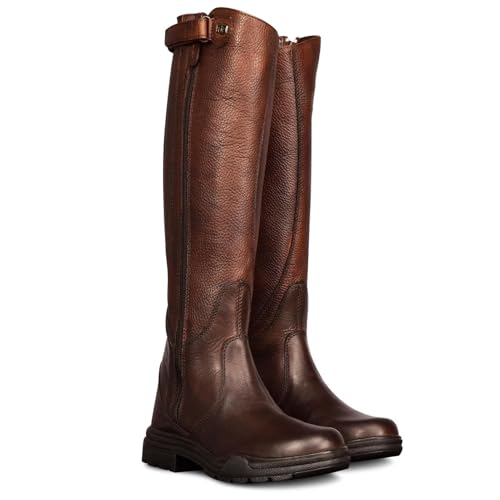 Image of Ovation Women's Moorland II Highrider Tall Riding Boot - Full-Grain Leather Waterproof Breathable Side-Zip Equestrian Boots