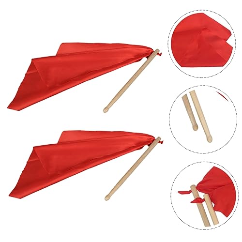 Baquetas de madera HANABASS para tambor de cintura, marcha y percusión, 1 par, resistentes y ligeras, para danza y presentaciones miniatura 6