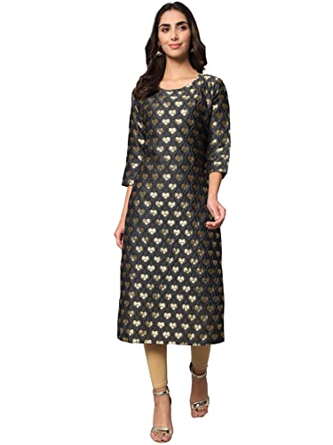 Kurta droite en coton et soie fluide anti-transpiration vêtement ethnique confortable