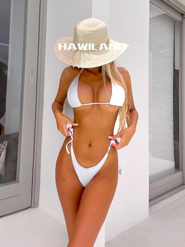 Women's Triangle Bikini Top - Halter String Brazilian Tie Swimsuit2