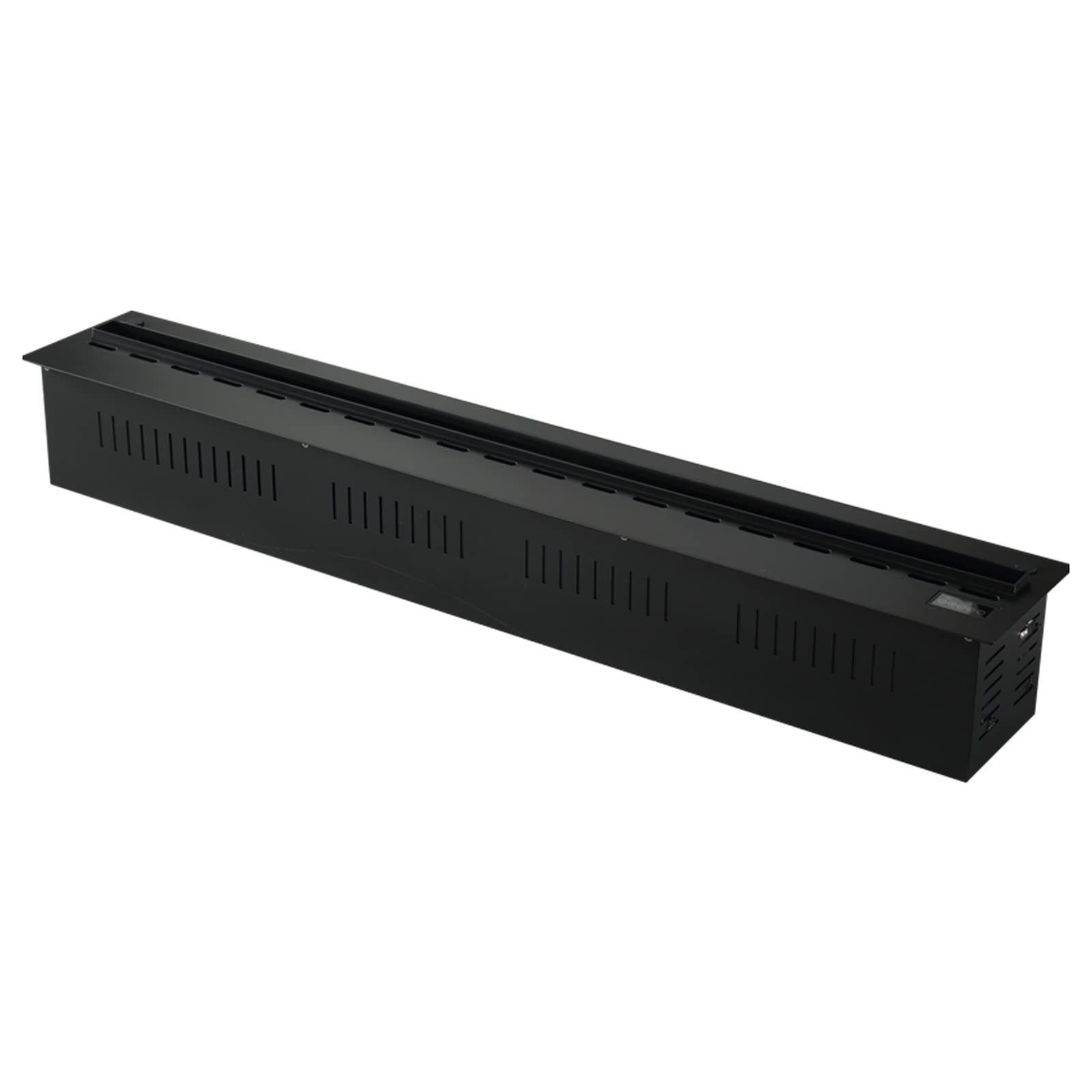 SUNESA Caminetto Elettrico 47.2 "Camino Elettrico da Incasso in Muro Pannello in Acciaio Inox Pannello in Acciaio Inox 3D Simulazione toccabile Fiamma a Basso Rumore (Nero) Camino Decorativo