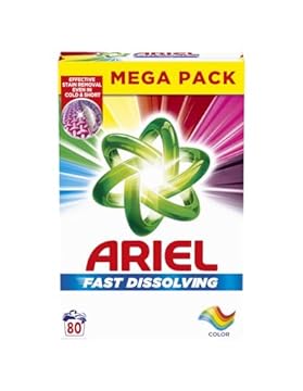 Ariel Detersivo e Detersivo 4,4 kg, 80 lavaggi, colore, formula concentrata e ottima smacchiatura fin dal primo lavaggio