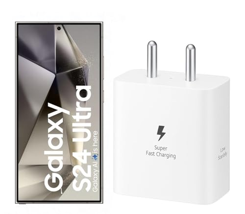 Image of Samsung-Original 45W Super Fast Charger Compatible with Samsung Galaxy S24 /S23 /S22 /S21 /S20 (Ultra /Plus /Fe), Note 20 /20+ /10(All Series),Flip /S /A /F /M Series | Type C PD 3.0 Charger Adapter,White